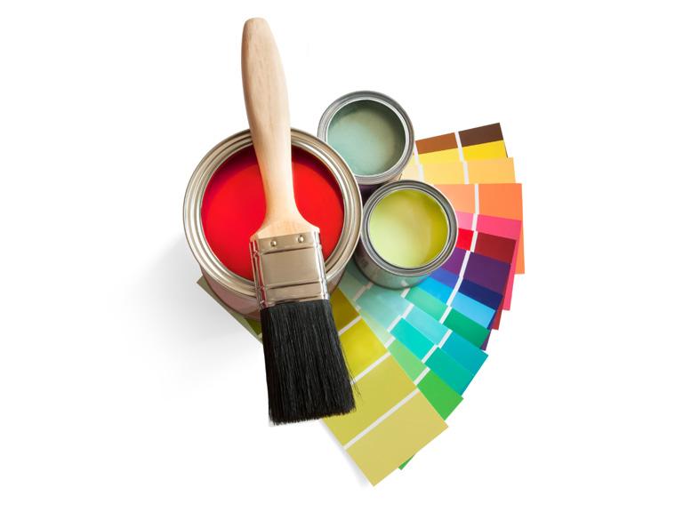 pędzel z paletą barw